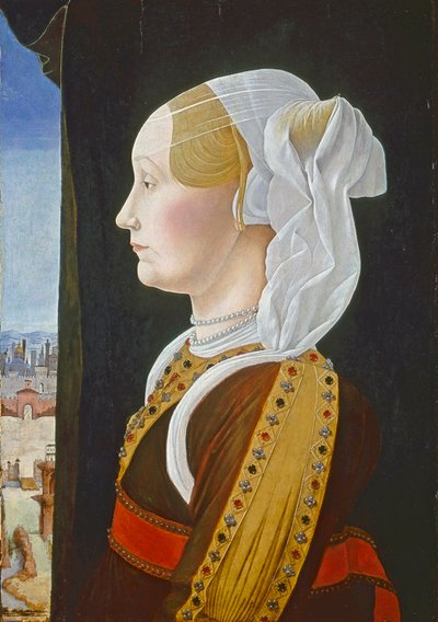 Ginevra Bentivoglio by Ercole de Roberti